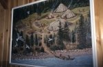 A picture of a Beothuk Village in Boyd's Cove, Newfoundland, Canada.