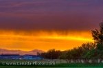 Photo: Fiery Sunset Colors City Of Winnipeg Manitoba