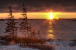 Photo: Frozen Landscape Sunset Churchill Manitoba