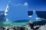 The Icebergs are a spectacular tourist attraction of Newfoundland, Canada, North America. Model Released.