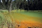 The multi coloured Paint Pot situated in Kootenay National Park, British Columbia, Canada.