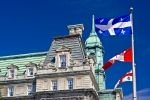 Photo: Montreal City Hall Flags Quebec Canada