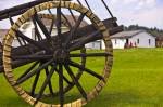 Photo: Red River Cart Spoked Wheels Fort Walsh Saskatchewan