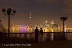 Photo: Toronto City Romantic Night Skyline Centre Island Ontario