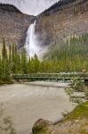 A popular tourist attraction in the National Parks system of British Columbia, Canada is Takakkaw Falls, a waterfall situated in Yoho National Park. The waterfall is the second highest in Western Canada.