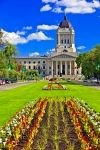 Photo: Winnipeg City Legislative Building Flower Gardens Manitoba