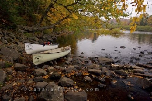 Photo: Autumn River Canoes Oxtongue River Ragged Falls Provincial Park