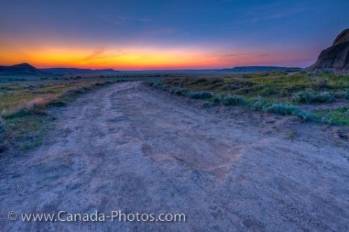 Photo: Big Muddy Badlands Farmland At Dusk Southern Saskatchewan