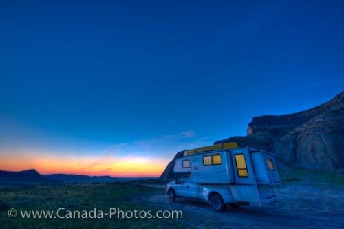 Photo: Castle Butte Camping Big Muddy Badlands Saskatchewan