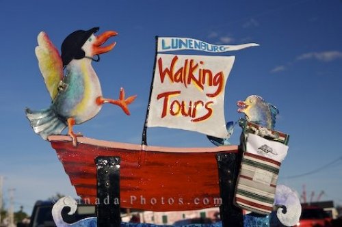 Photo: Walking Tours Sign Lunenburg Town Nova Scotia