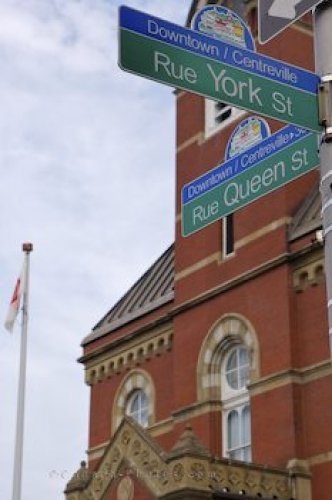 Photo: City Hall Street Signs Fredericton New Brunswick