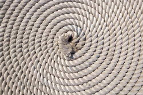Photo: Coiled Navy Boat Rope St Johns Harbour Avalon Peninsula
