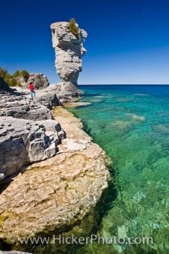 Photo: Flowerpot Island Rock Formations Lake Huron Ontario