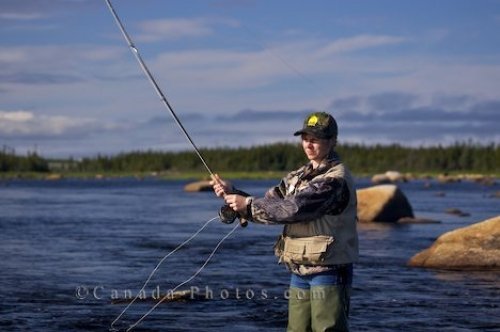 Photo: Fly Fishing Casting Salmon River Newfoundland