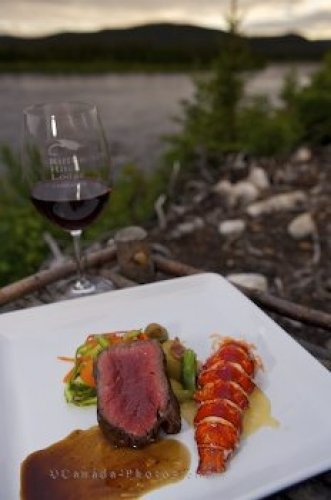Photo: Gourmet Dinner Entree Rifflin Hitch Lodge Labrador