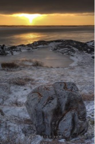 Photo: Hudson Bay Winter Sunset Churchill Manitoba
