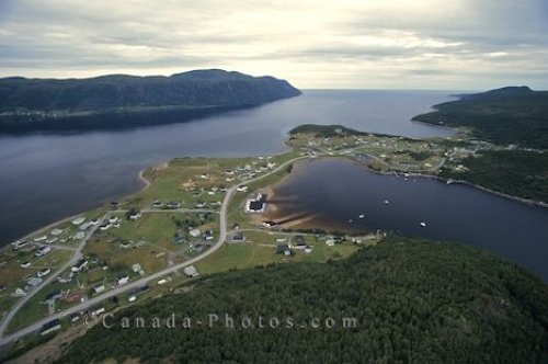 Photo: Newfoundland Town Aerial Gros Morne National Park