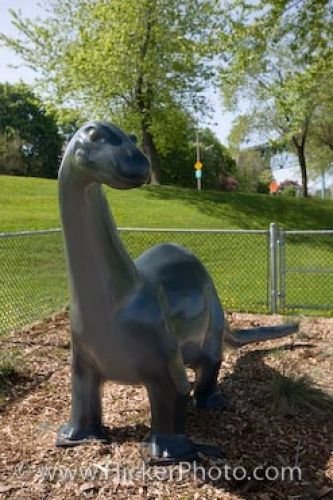 Photo: Odette Sculpture Park Dinosaur Statue Windsor Ontario