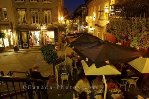 Photo: Petit Champlain Restaurants Old Quebec Canada