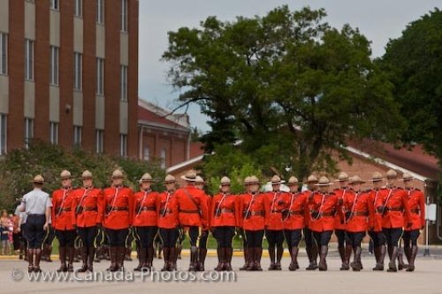 Photo: RCMP Academy Stand At Attention Regina