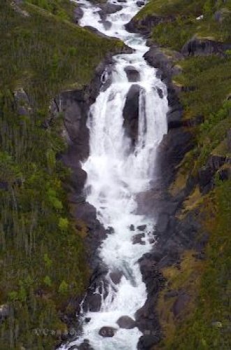 Photo: Rock Waterfall Mealy Mountains Labrador