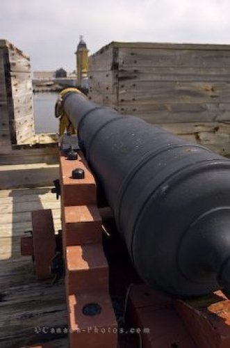 Photo: Stone Wall Cannon Gun Louisbourg Fortress Nova Scotia