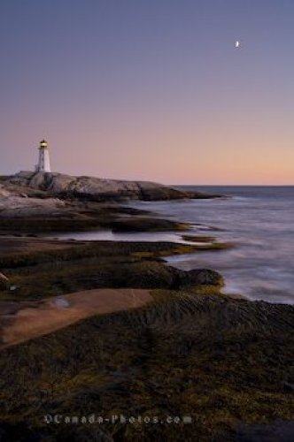 Photo: Sunset Peggys Cove Lighthouse Nova Scotia