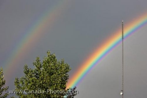 Photo: Thunderstorm Double Rainbow Regina Saskatchewan Canada