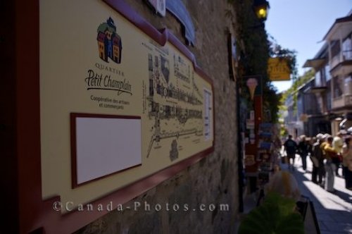 Photo: Tourists Sign Historic Old Quebec Canada