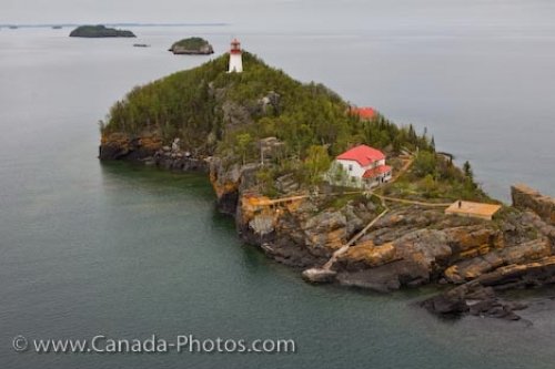 Photo: Trowbridge Island Lighthouse Lake Superior Thunder Bay