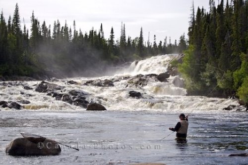 Photo: White Bear River Waterfall Fly Fishing Southern Labrador