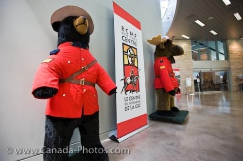 Photo: Wildlife Mascots RCMP Heritage Centre Regina Saskatchewan