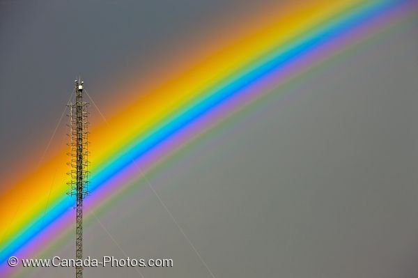 Photo: Colorful Rainbow Prairie Picture Regina City Saskatchewan