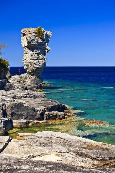 Photo: Flowerpot Island Sea Stack Fathom Five National Park Ontario