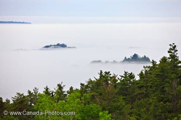 Photo: Island Fog Lake Superior Provincial Park