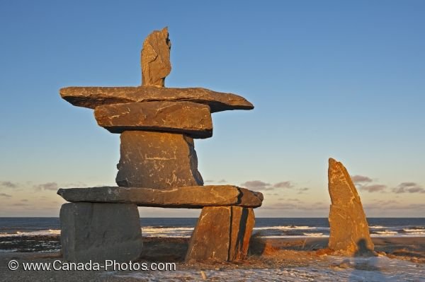 Photo: Hudson Bay Inukshuk Manitoba Canada