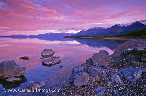 Photo: Pristine Kluane Lake Sunset Yukon