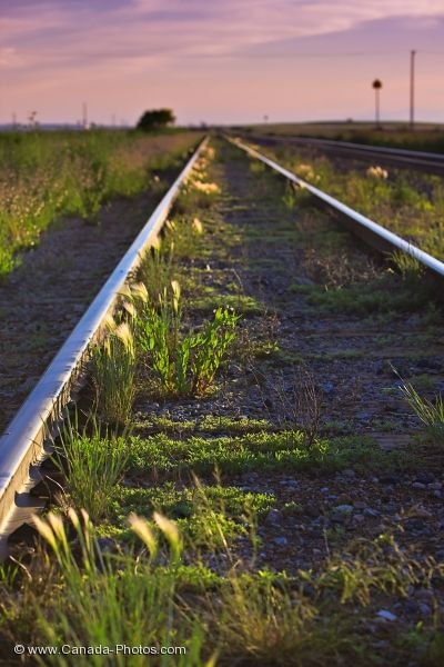 Photo: Prairie Landscape Railway Tracks Morse Saskatchewan