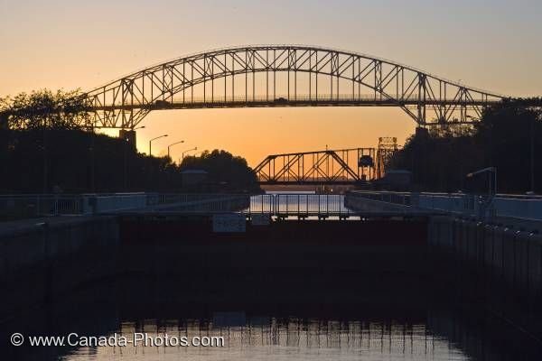 Photo: Soo Locks Sunset Sault Ste Marie Ontario