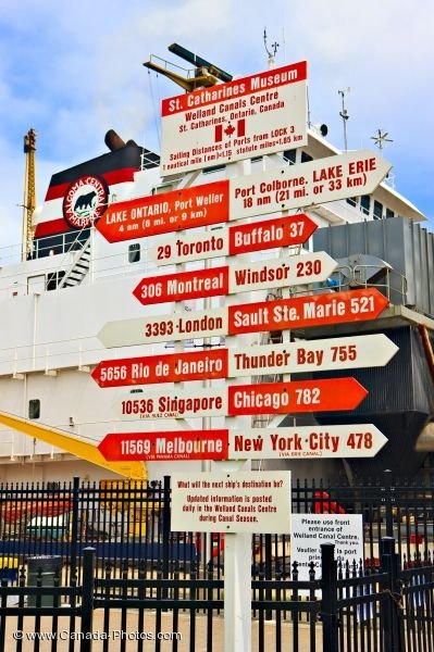 Photo: St Catharines Museum Directional Signs Welland Canals Centre Ontario