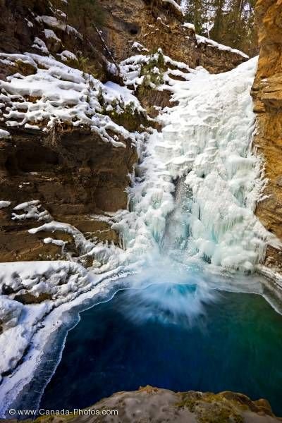 Photo: Johnstone Creek Waterfall Tourist Attraction Winter