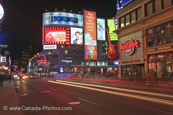 Photo: Yonge Dundas Square Night Lights Downtown Toronto Ontario